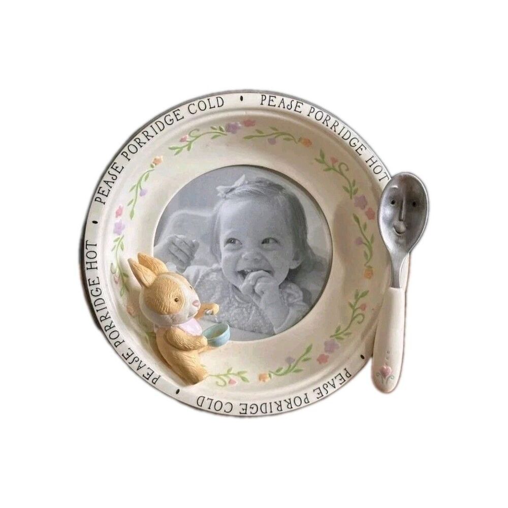 Vintage Hallmark Baby Frame Pease Porridge Hot Mealtime Frame New